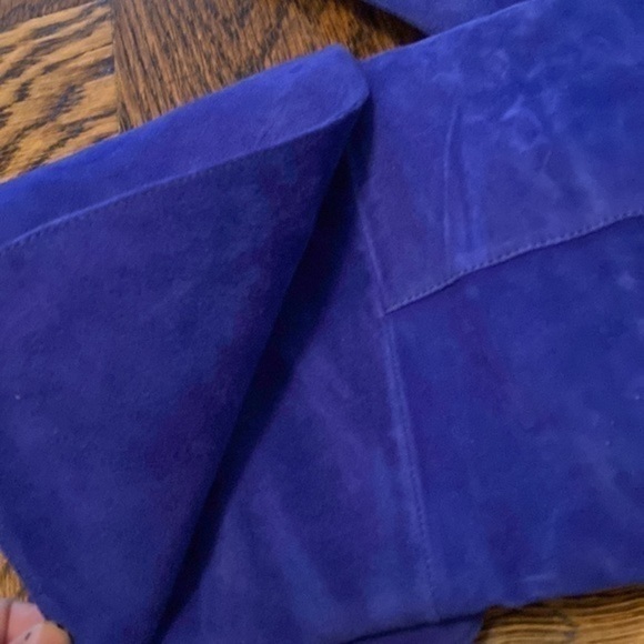 Royal Blue suede with red soles high over knee boots NO BOX - Picture 6 of 11